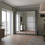 Breanna 203cm Sliding Door Wardrobe Graphite 