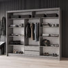 Batumi | 250cm Sliding Door Wardrobe | Graphite + Mirror