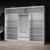 Batumi | 250cm Sliding Door Wardrobe | White + Mirror