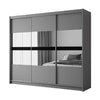 Batumi | 250cm Sliding Door Wardrobe | Graphite + Mirror