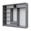 Batumi | 250cm Sliding Door Wardrobe | Graphite + Mirror