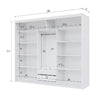 Batumi | 250cm Sliding Door Wardrobe | White + Mirror