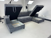 Camden Sofa Bed - Grey U Shape Corner - 312 x 166 x 166 CM