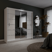 Lathen 203cm Sliding Door Wardrobe White 
