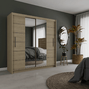 Lathen 203cm Sliding Door Wardrobe Oak Sonoma 