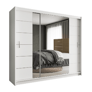 Lathen 250cm Sliding Door Wardrobe White 