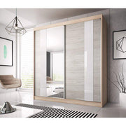 Multi 32 Sliding Mirror Door Wardrobe 203cm