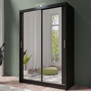 Piper 150cm Sliding Door Wardrobe Black 