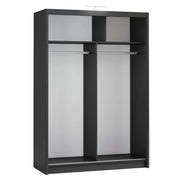 Piper 150cm Sliding Door Wardrobe Black 