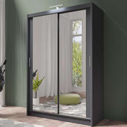 Piper 150cm Sliding Door Wardrobe Graphite 