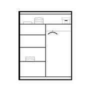 Breanna 160cm Sliding Door Wardrobe White 