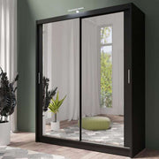 Piper 180cm Sliding Door Wardrobe Black 