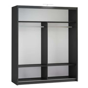 Piper 180cm Sliding Door Wardrobe Black 