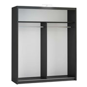 Piper 180cm Sliding Door Wardrobe Black 