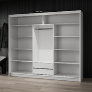Piper LUX 250cm Sliding Door Wardrobe White 