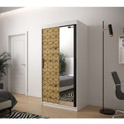 Farah 100cm Sliding Door Wardrobe White 