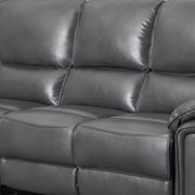Boston Leather Aire Recliner Sofa Suite - Grey 3S+1R+1R Set