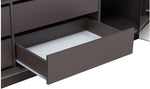 Ribble 256cm Bi-folding 4 Door Sliding Wardrobe Lava with Mirror 