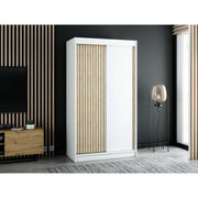 Hailee 120cm Sliding Door Wardrobe White 