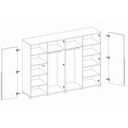 Bafra Hinged Door Wardrobe 200cm