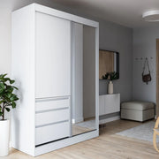 Haidar | 140cm Sliding Door Wardrobe | White