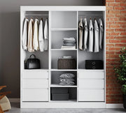 Haidar | 180cm Sliding Door Wardrobe | White