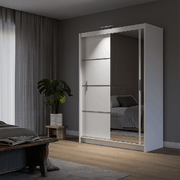 Mersey 150cm Sliding Door Wardrobe White 