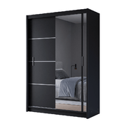 Mersey 150cm Sliding Door Wardrobe Black 