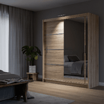 Mersey 180cm Sliding Door Wardrobe Sonoma 