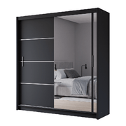 Mersey 203cm Sliding Door Wardrobe Black 