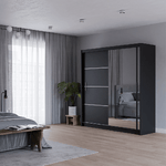 Mersey 203cm Sliding Door Wardrobe Black 