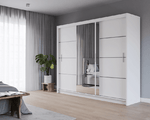 Mersey 250cm Sliding Door Wardrobe White 