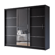 Mersey 250cm Sliding Door Wardrobe Black 