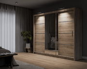 Mersey 250cm Slidng Door Wardrobe Sonoma 