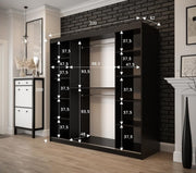 Tilburg Sliding Door Wardrobe 200cm - Product Dimensions