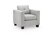 Archie Sofa - Grey Fabric Armchair - 87 CM 