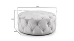Kabul Footstool - Slate - 90 cm 