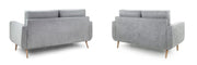 Aurora Sofa - Grey 3+2 Set - 182 cm x 156 cm 