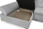 Orzo Sofabed - Grey Right Hand Facing U Shape Corner 