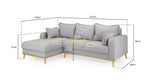 Angel Sofa - Blue Left Hand Facing Corner - 227 x 150 CM 