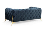 Bexley Chesterfield Sofa - Deep Ocean 2 Seater 