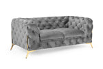 Bexley Chesterfield Sofa - Grey 2 Seater 