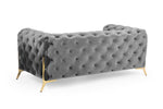 Bexley Chesterfield Sofa - Grey 2 Seater 