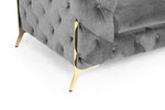 Bexley Chesterfield Sofa - Grey 2 Seater 