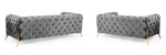 Bexley Chesterfield Sofa - Grey 3+2 Set 