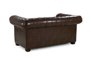 Old Bailey Chesterfield Sofa - Antique Brown 2 Seater - 173 CM 