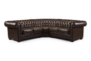Old Bailey Chesterfield Sofa - Antique Brown Large Corner - 220 x 220 CM 