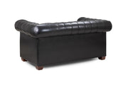 Old Bailey Chesterfield Sofa - Black 2 Seater - 173 CM 