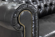 Old Bailey Chesterfield Sofa - Black 2 Seater - 173 CM 