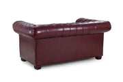 Old Bailey Chesterfield Sofa - Oxblood Red 2 Seater - 173 CM 